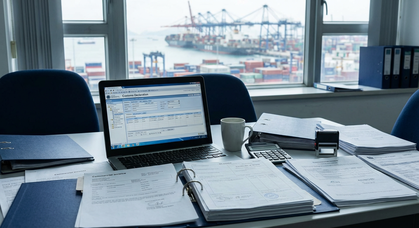 Processus d'import international et documentation douanière