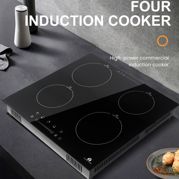 Commercial Four-Zone Induction Cooktop