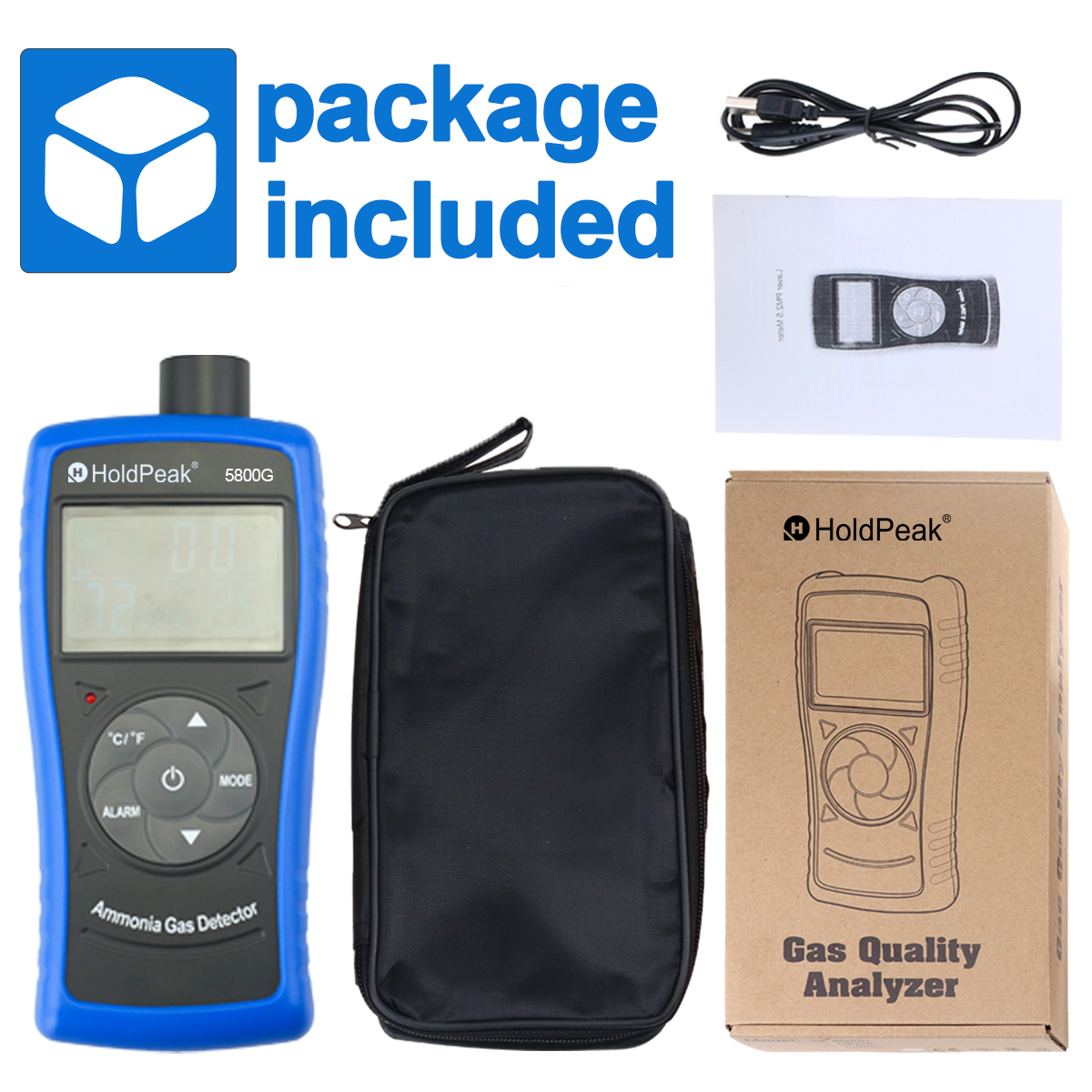 Portable Ammonia Gas Detector 0-100 ppm