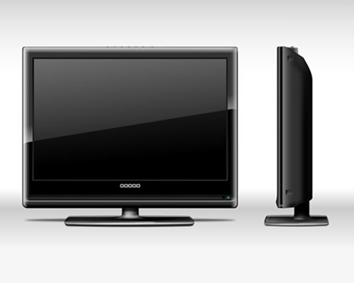Flat Screen Television with Slim Bezel