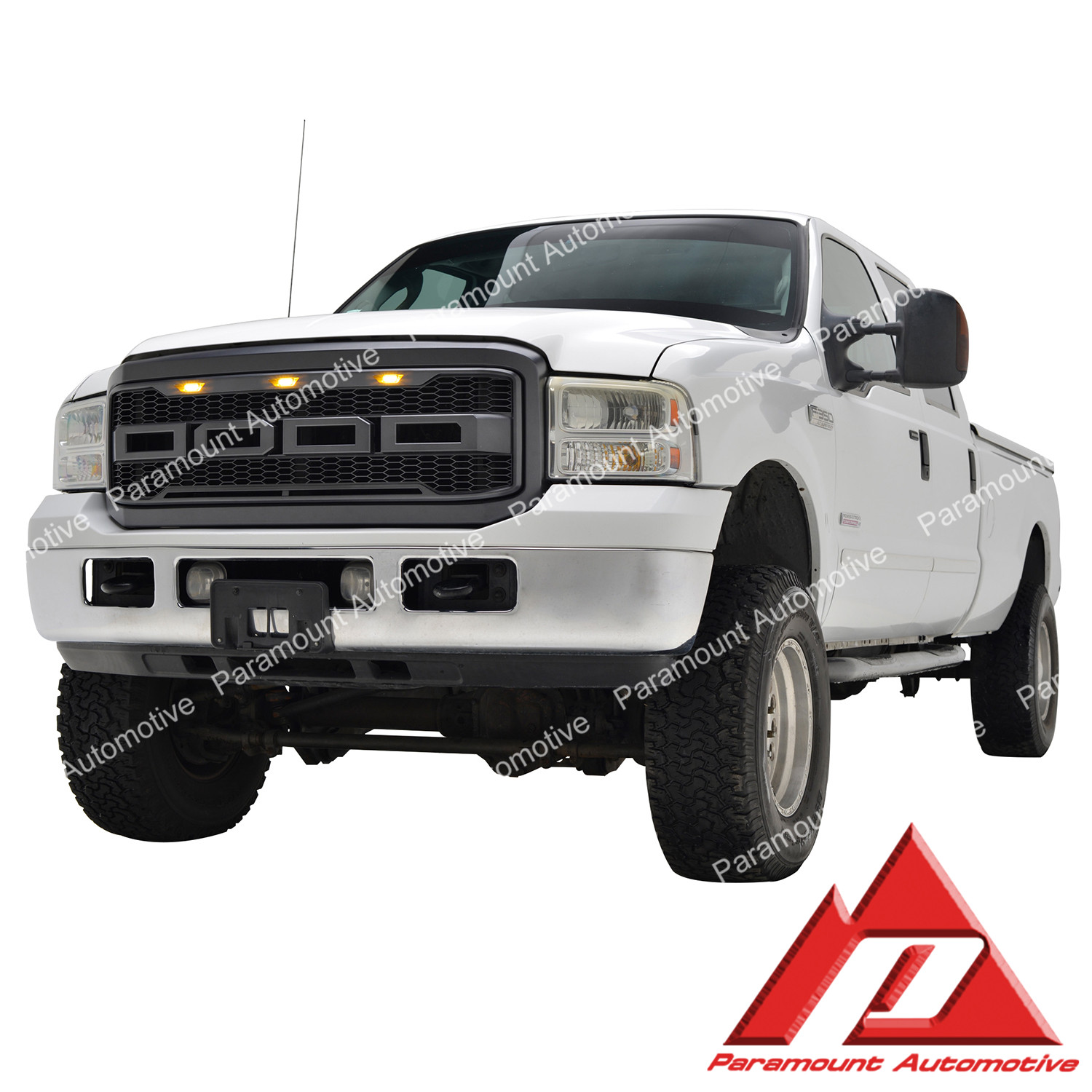 05-07 Ford F250/F350 Matte Black ABS LED RS Impulse Packaged Grille - Image 2