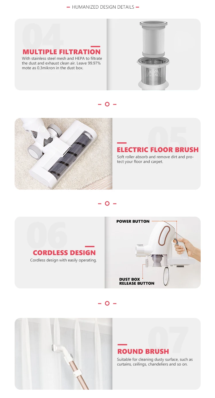 Filtration system and cordless design details
