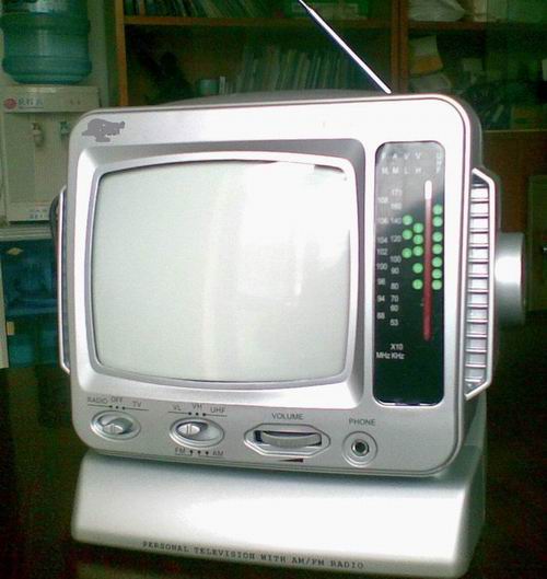 Compact Personal Television with AM/FM Radio