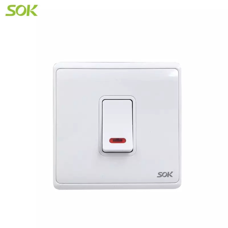 45A Double Pole Switch with Neon Indicator