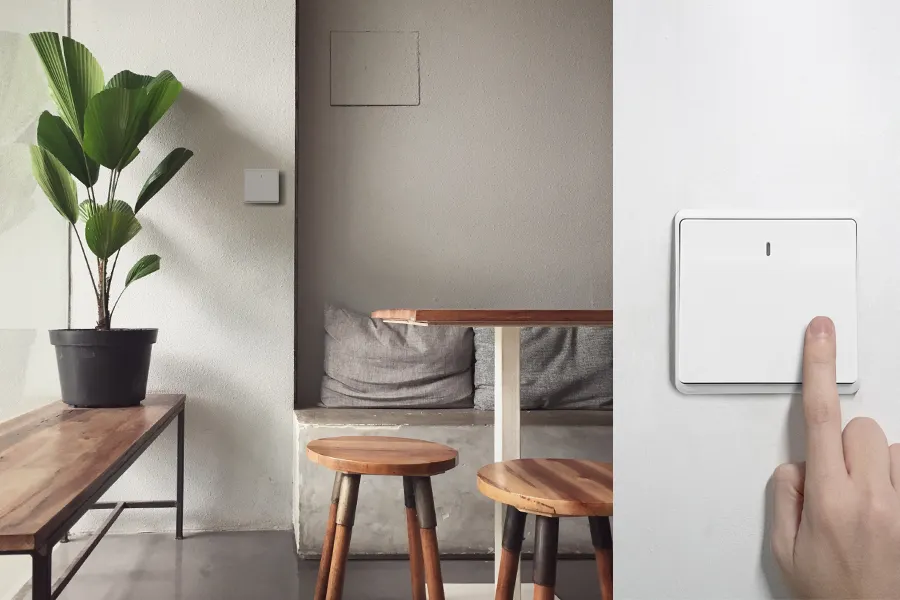 Angled view showing the smooth edges of the outlet