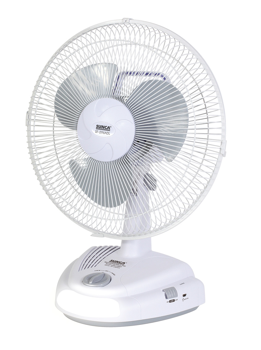 Rechargeable Portable Box Fan with LED Light