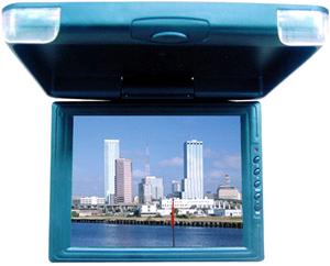 Overhead LCD Car Monitor with Dome Lights