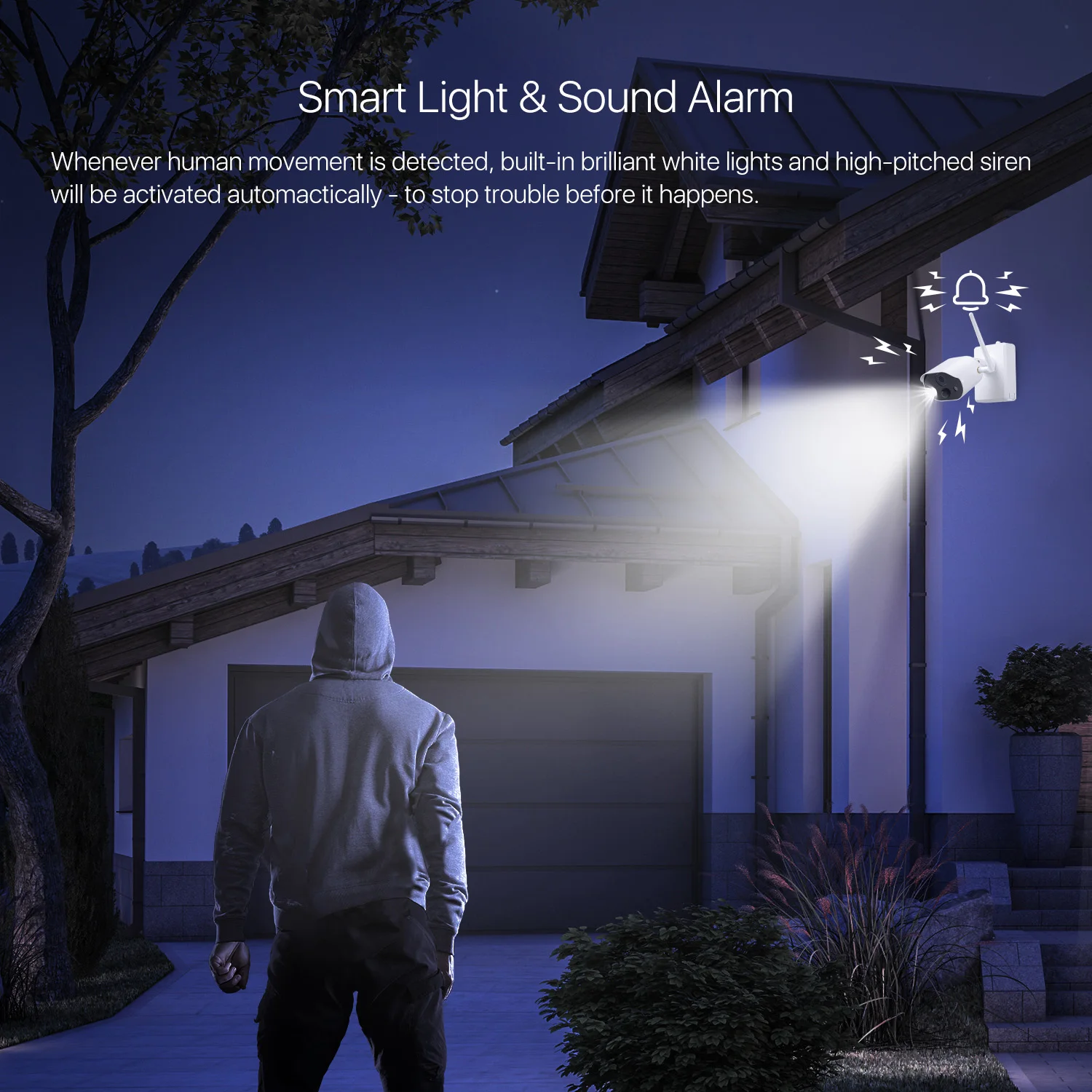 Smart Light and Sound Alarm Deterrent