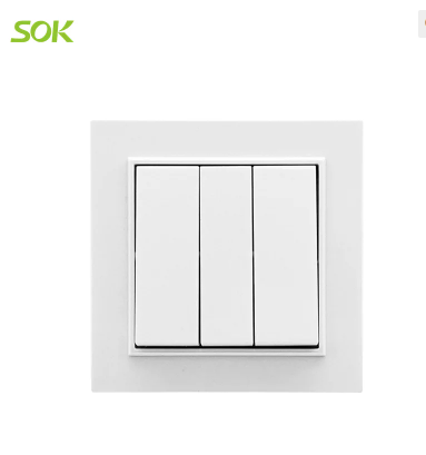 10AX 3-Gang One-Way Wall Switch with Hanger