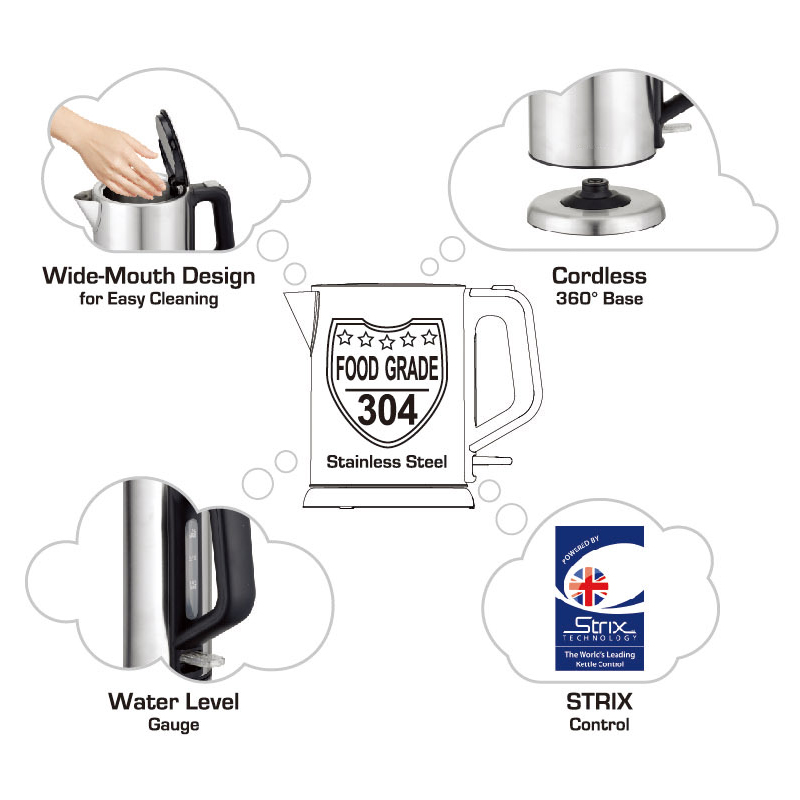 1.0L Stainless Steel Kettle - Image 2