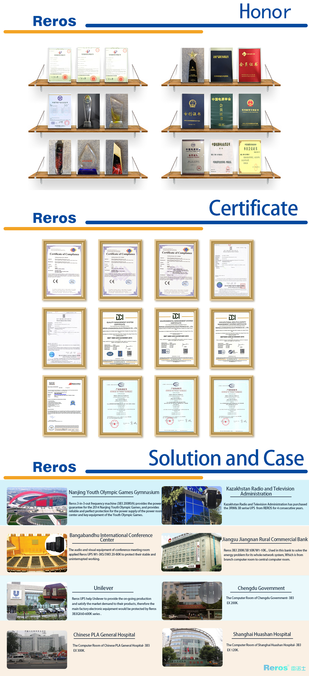 Quality certifications and global project references