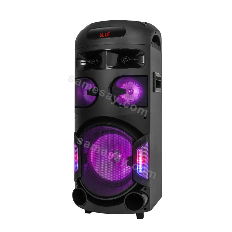 12-Inch Powered PA DJ Speaker with LED Lighting