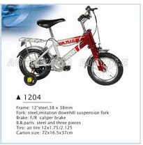 12-Inch Steel Frame Children's Bicycle with Training Wheels