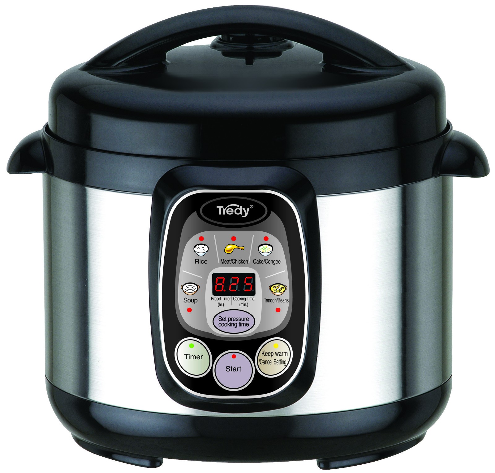 8L Electric Multi-Cooker with Digital Display