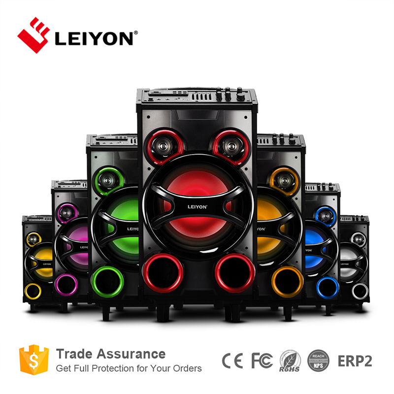 120W Portable Karaoke Trolley Speaker with multiple input ports and rugged design