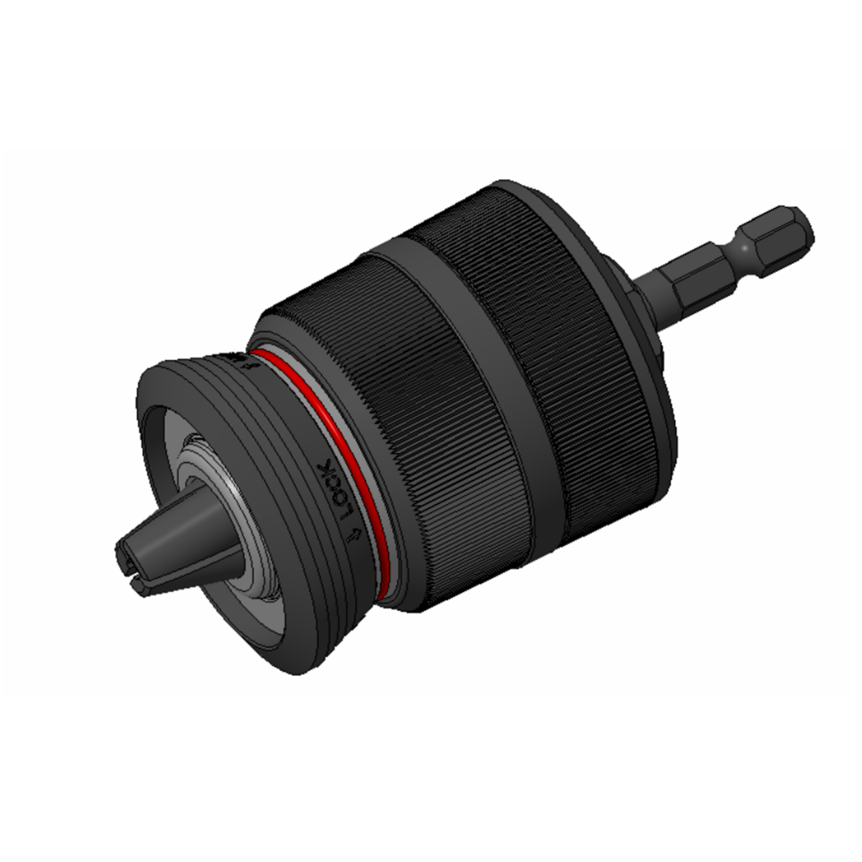 1/2" Keyless Impact Driver Chuck with 1/4" Hex Shank
