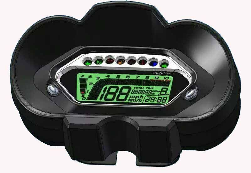 Digital motorcycle instrument panel