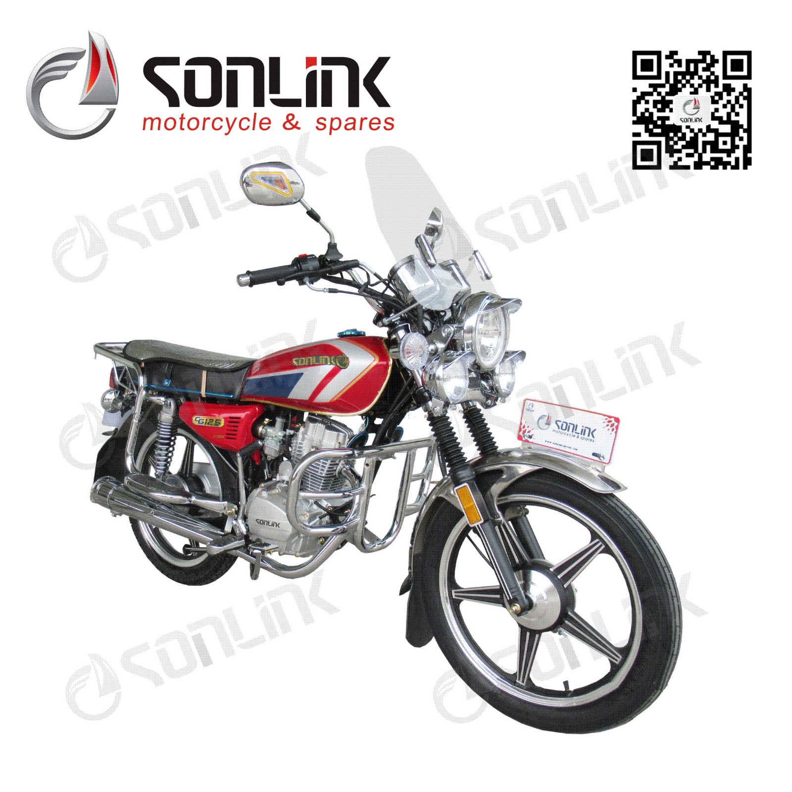 125cc/ 150cc/ 200cc CG alloy wheel with windshield Motorcycle - Image 3