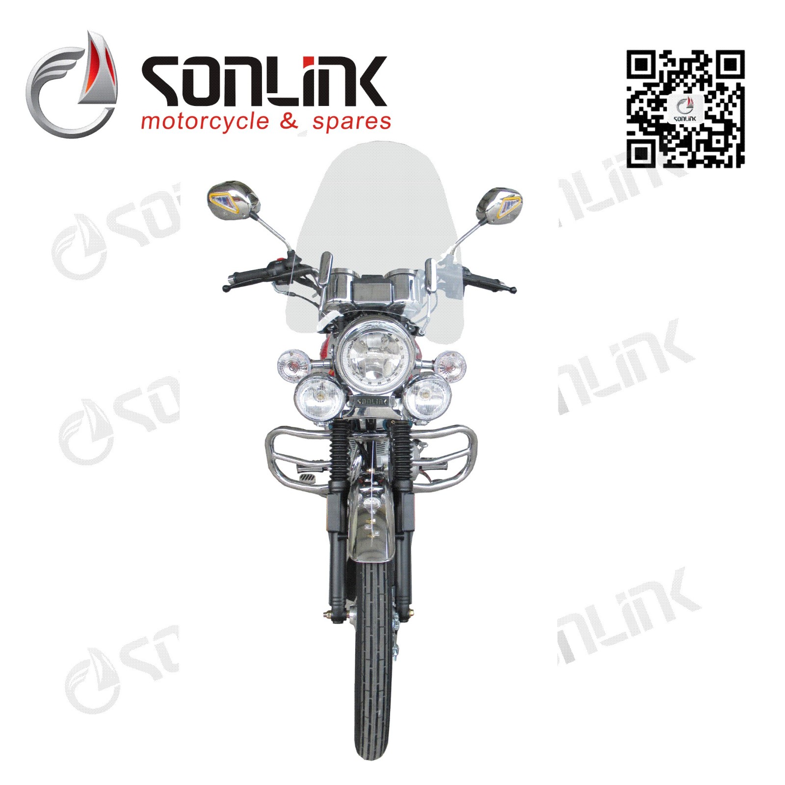 125cc/ 150cc/ 200cc CG alloy wheel with windshield Motorcycle - Image 2