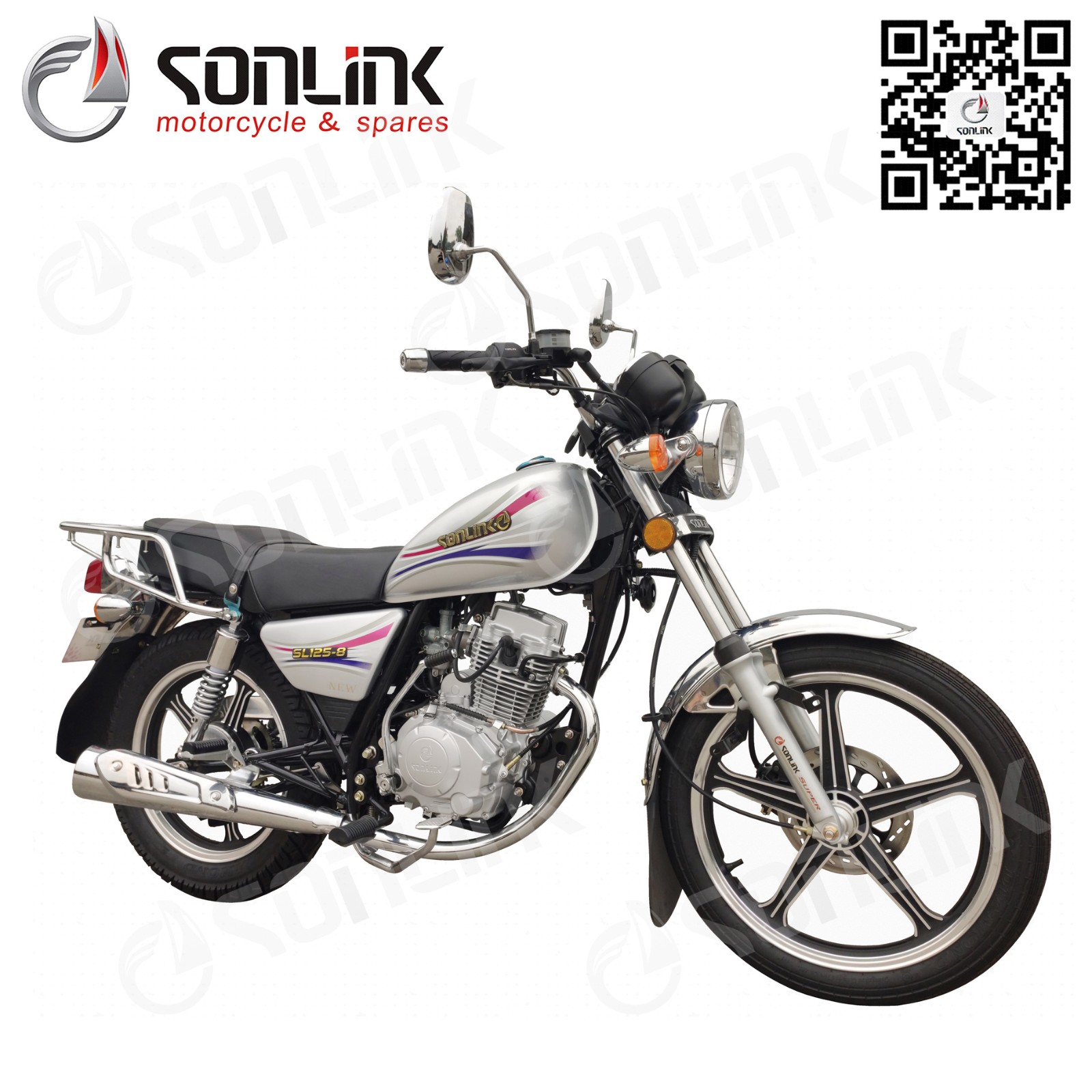 125cc/ 150cc/ 200cc GN alloy wheel round mirror Motorcycle - Image 3