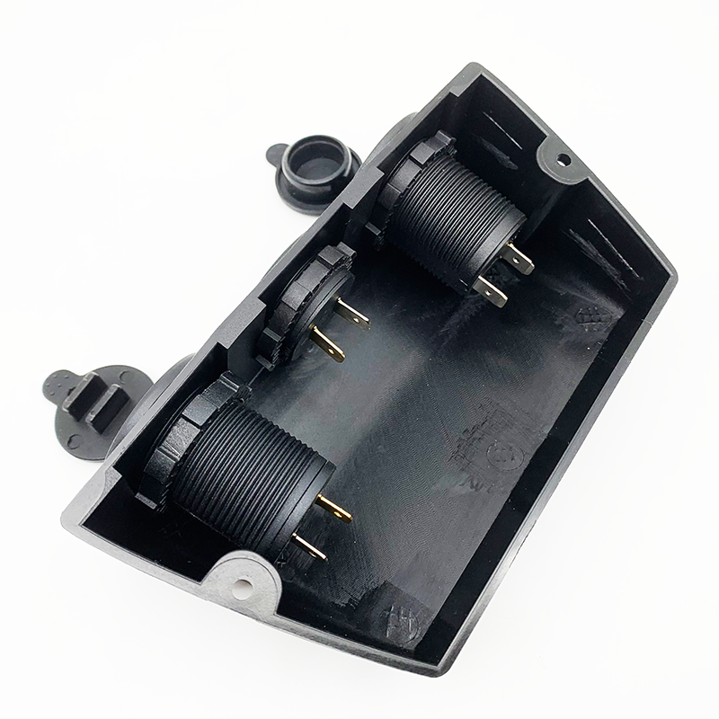 12V 3-in-1 Socket Panel with USB Charger and Cigarette Lighter