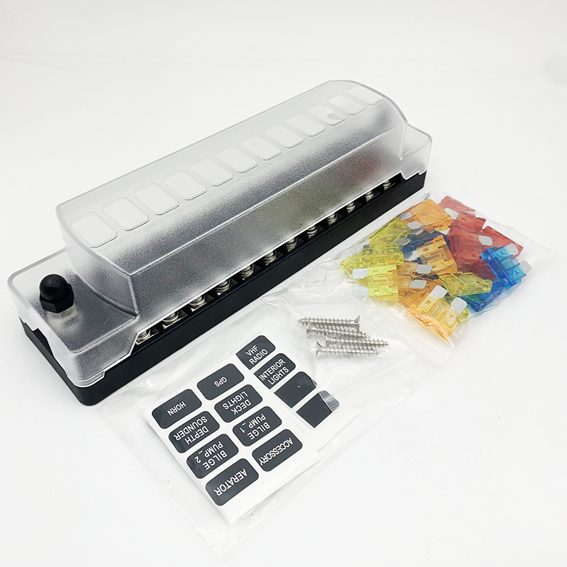 12V 32V Fuse Holder Panel 12 Way Fuse Block LED Red Light Indicator Blade Fuse Box For Car - Image 3