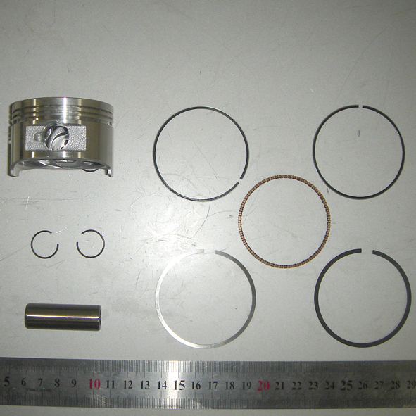 Piston Assembly with Rings and Wrist Pin