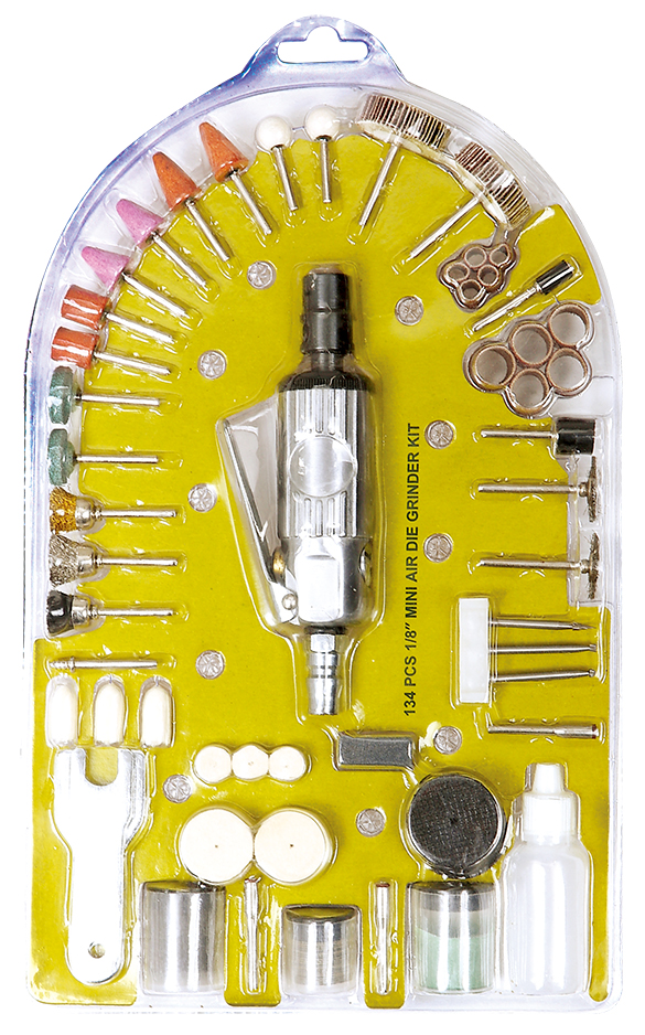 134-Piece Mini Air Die Grinder Kit with Accessories