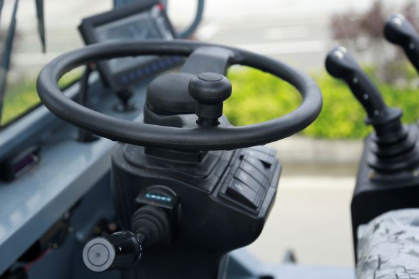 Forklift interior cabin view