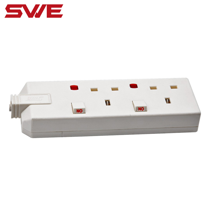 British Standard Switched Extension Socket with Neon Indicator