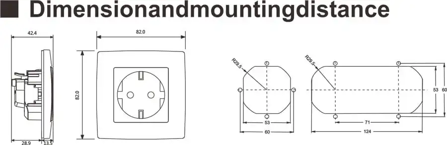Technical dimensional drawing