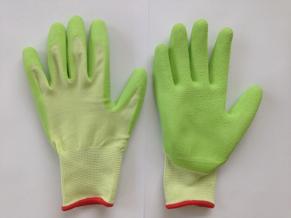 13G Polyester Liner Latex Foam Palm Coated Gloves