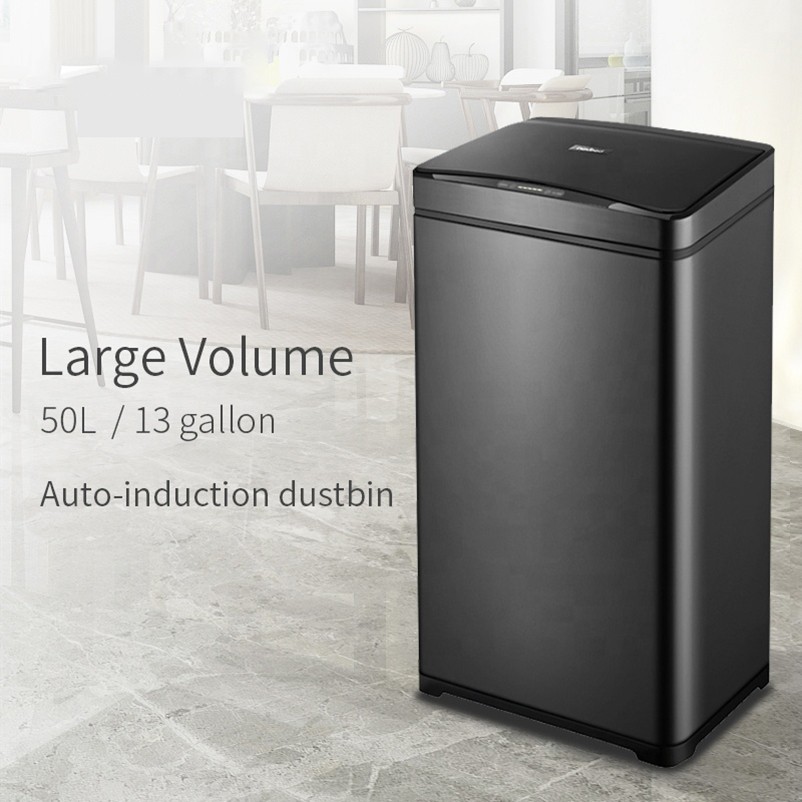 13gallon 50L waste garbage rubbish automatic sensor bin dustbin trash can - Image 2