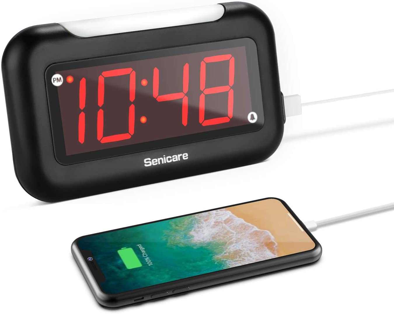 1.4-Inch Led Red Brightness Adjustable USB Charger best Digital Alarm Clocks - Image 3