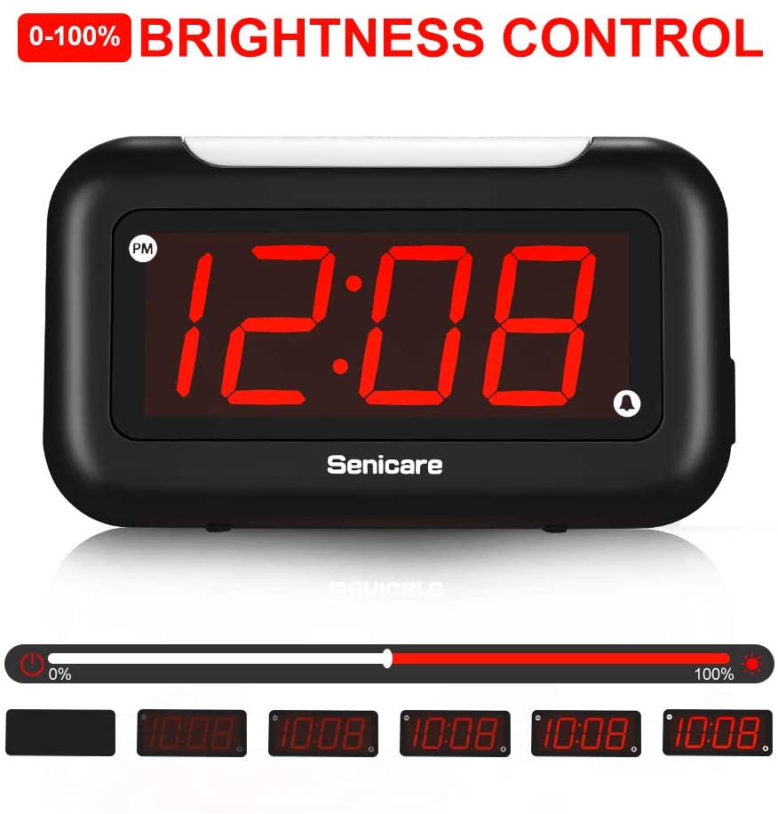 1.4-Inch Led Red Brightness Adjustable USB Charger best Digital Alarm Clocks - Image 2