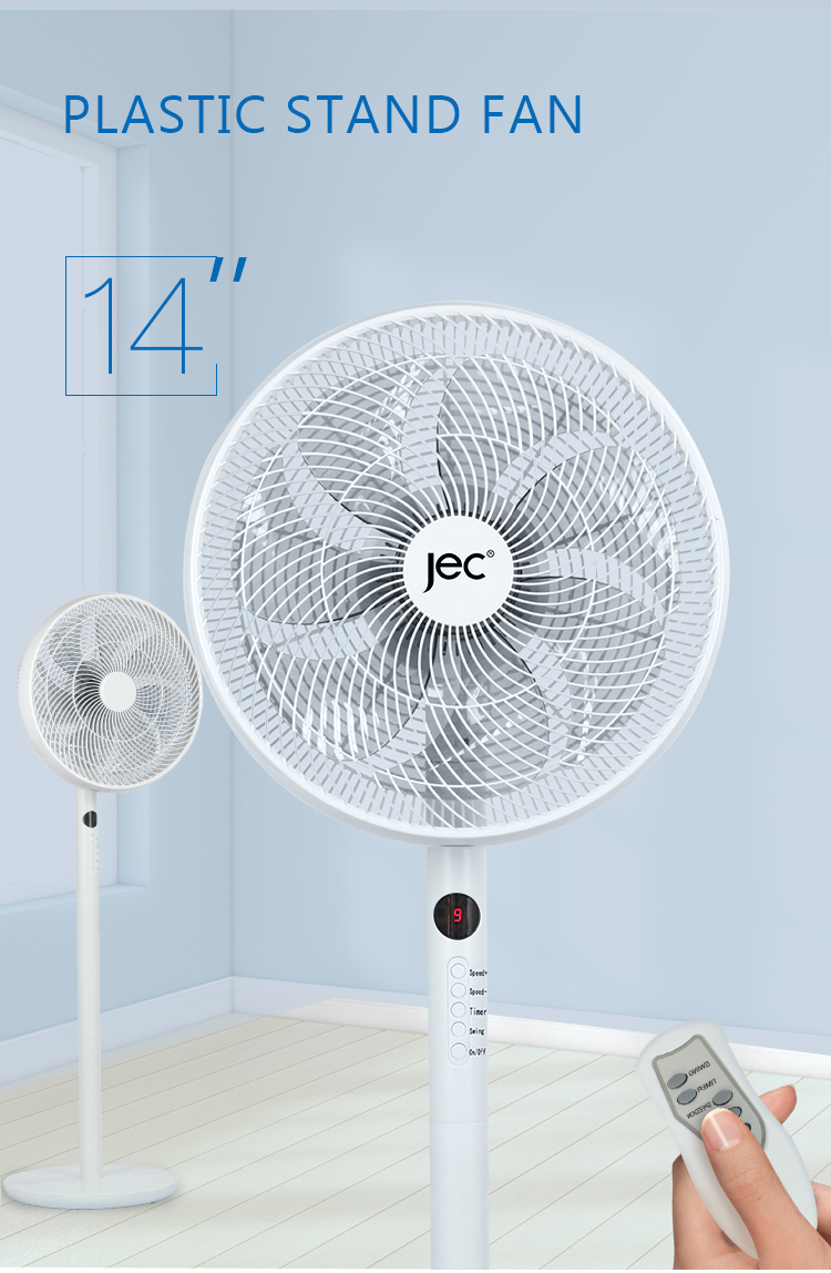 14-inch stand fan with digital control panel