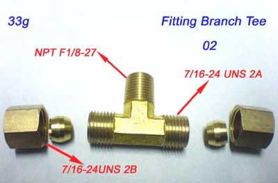 1/4Tube Compression brass x1/8-27 Male Pipe - Image 3