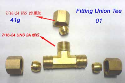 1/4Tube Compression brass x1/8-27 Male Pipe - Image 2