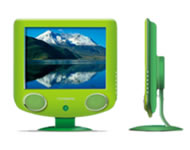 15-Inch CRT Monitor with Green Enclosure for Children's Room