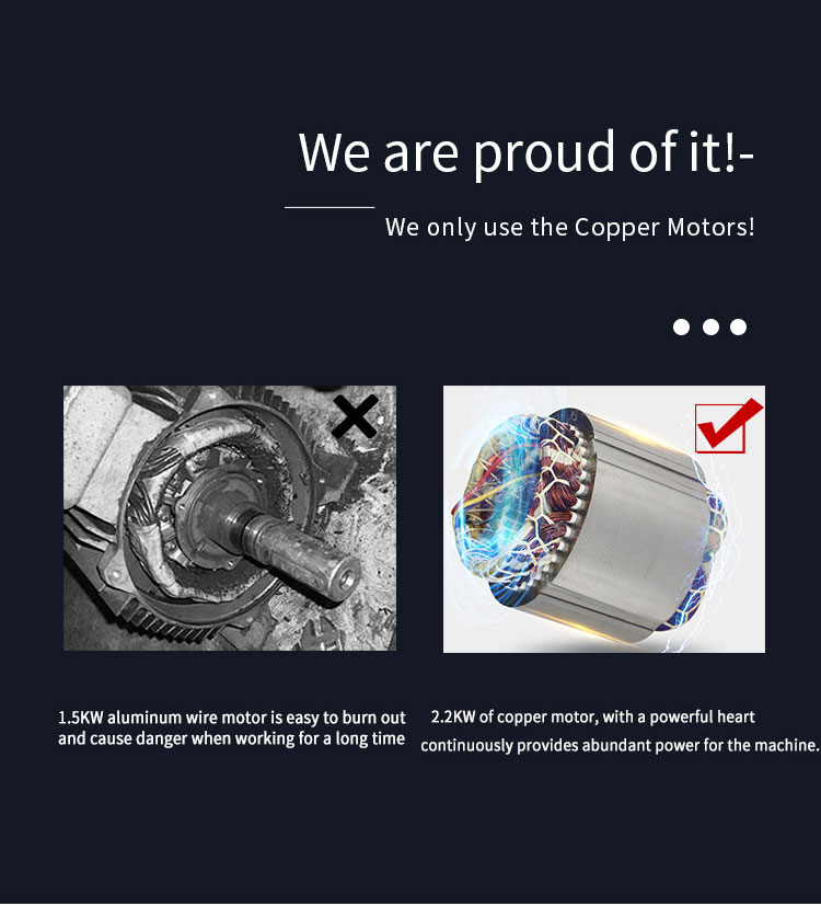 High-performance copper motor vs aluminum comparison