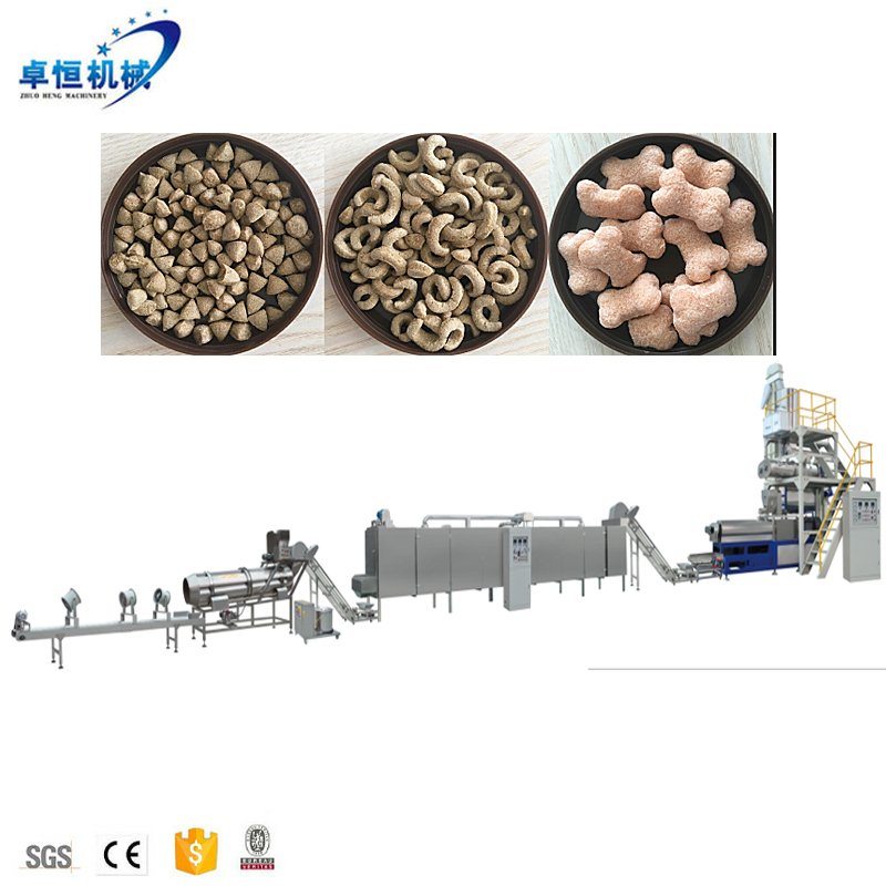 Full view of the high-capacity pet food production line