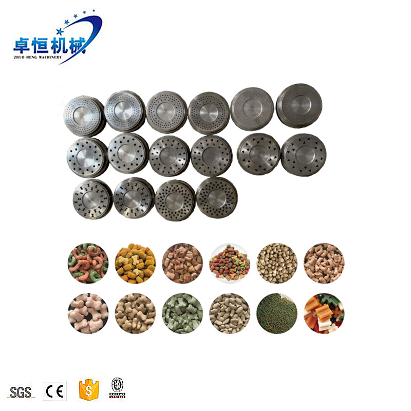 Extruder dies and resulting pet food shapes
