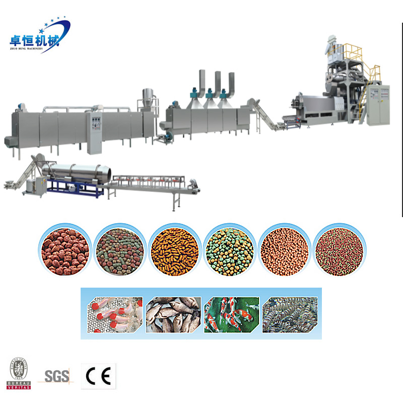 Complete fish feed production line overview
