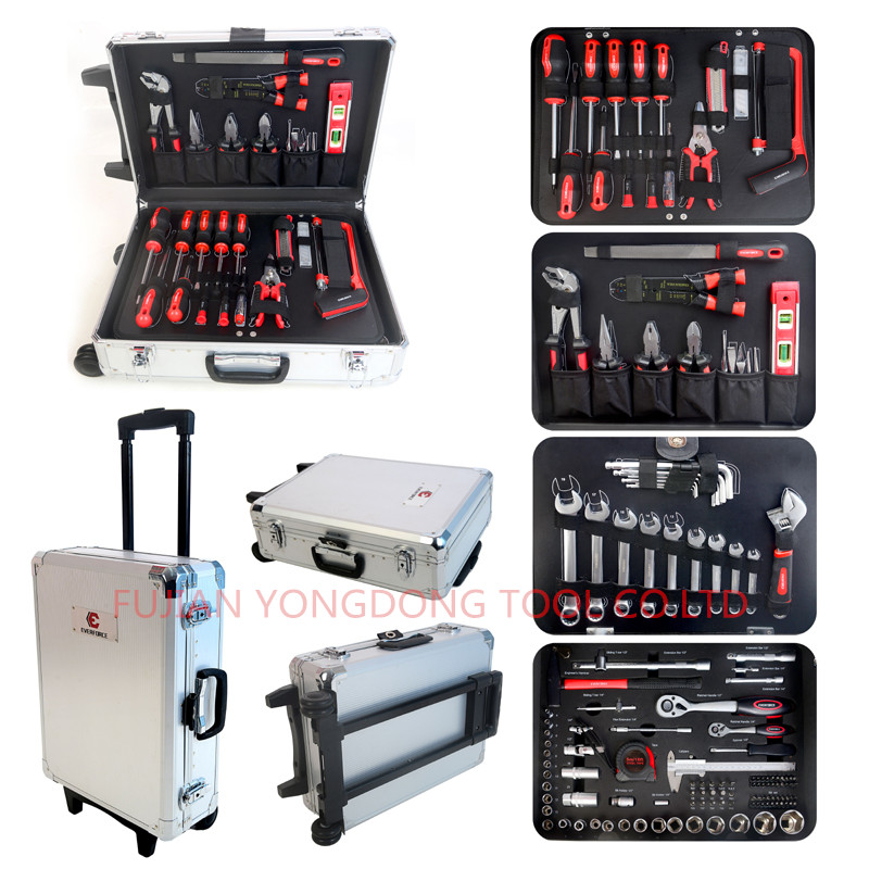 157pcs toolbox multi-function aluminum case hardware tool set - Image 2
