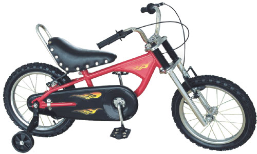 16-Inch Children's Chopper Bicycle with Training Wheels