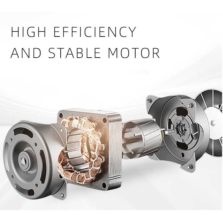 Internal view of the high-efficiency electric motor