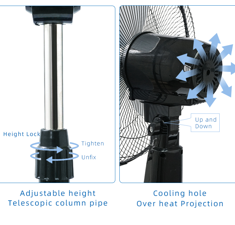 Height adjustment and safety features