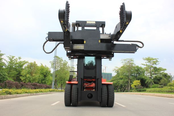 LNG powered forklift truck front view