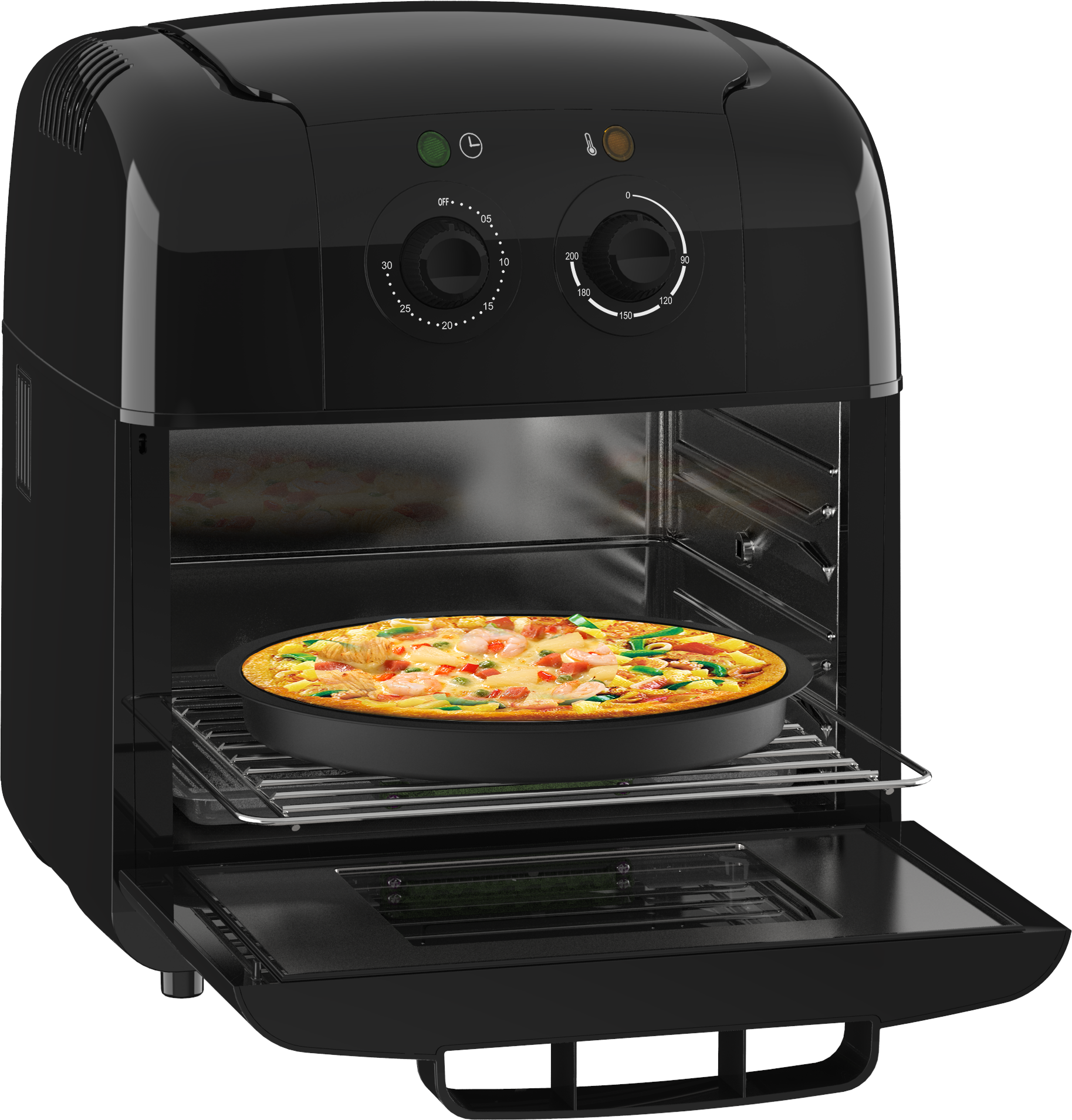 1600W Electric Oilless Air Fryer with Auto Shut-Off