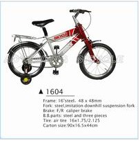 16-Inch Steel Frame Children's Bicycle with Training Wheels